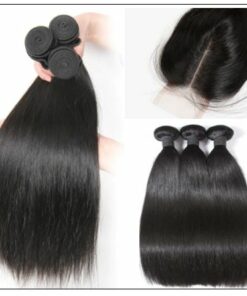5x5 HD Lace Closure Straight Hair Deep Parting Transparent Lace Closure Invisible Knots Natural Virgin hair img 4-min