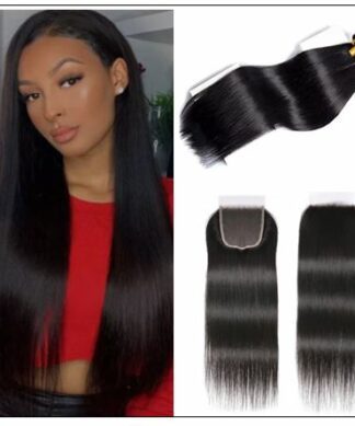 5x5 HD Lace Closure Straight Hair Deep Parting Transparent Lace Closure Invisible Knots Natural Virgin hair img-min