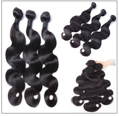 5x5 HD Lace Closure With 3 Bundles Body Wave Human Hair Weaves Transparent Lace Natural img 4 min 1