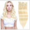 #60 Platium Blonde Clip In Hair Virgin Hair Extensions img-min