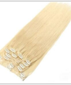 613 Lightest Blonde Clip In Hair Extensions img 4 min