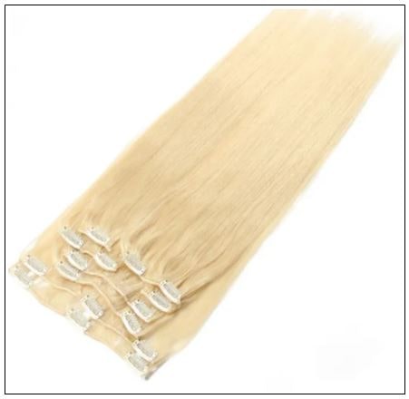 613 Lightest Blonde Clip In Hair Extensions img 4 min