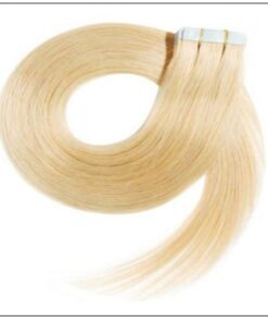 #613 lightest blonde Straight tape in hair extension 100% virgin hair img 4-min