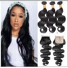 Body wave PU skin base closure pieces 4×4 human hair closure Realistic Scalp natural color img