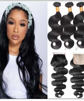 Body wave PU skin base closure pieces 4×4 human hair closure Realistic Scalp natural color img