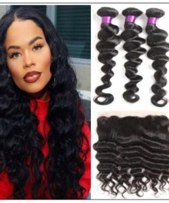 Bundles Loose Deep Wave Human Hair With 13x4 Frontal img-min