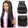 Bundles Straight Human Hair With Lace Frontal img-min
