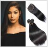 High-quality lace closure with straight hair 3 bundles img-min