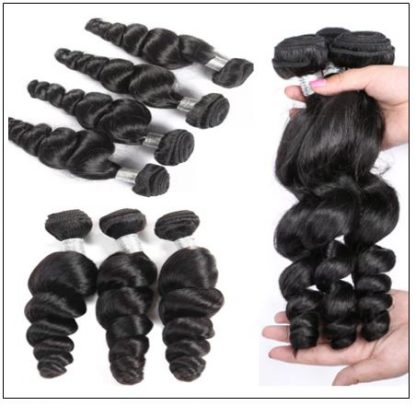 Malaysian Good Quality 3pcs Loose Wave Hair With Lace Closure img 2-min