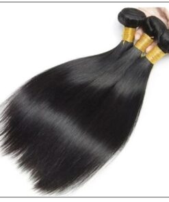 Malaysian straight virgin hair 3 bundles with closure img 3-min