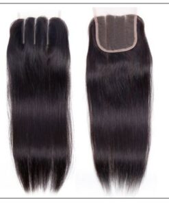 Malaysian straight virgin hair with 3 part lace closure img 3-min