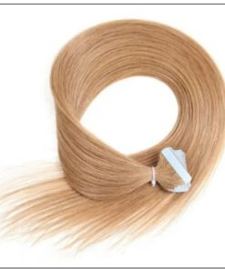 Straight Tape In Hair Extensions #12 Light Brown 100% Virgin Hair IMG 3-min