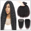 Super Wave Human Hair 3 Bundles With Lace Closure 4x4 Peruvian Virgin Hair Weave img-min