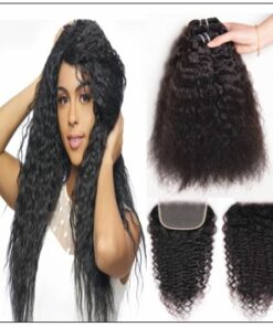 Super Wave Weaving With Closure 4x4 Swiss Lace Closure Free Part Brazilian Hair Closure img-min