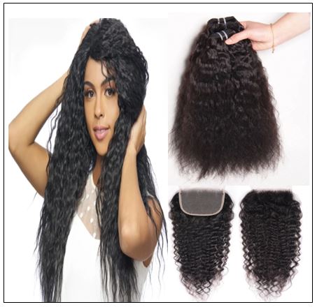 Super Wave Weaving With Closure 4x4 Swiss Lace Closure Free Part Brazilian Hair Closure img-min