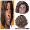 13x4 Lace Front Human Hair Wig Highlight Wavy Bob 8 Inch Free Part Short Bob Lace Front Wigs for Women img-min