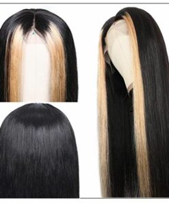 13x4 Lace Front Human Hair Wigs 8-24 Inch Straight Highlight Hair Straight Hair Wig 2-min