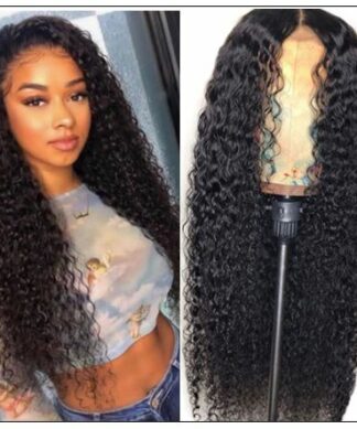 13x4 Lace Front Wigs Human Hair Curly Hair Pre Plucked Frontal Wigs with Baby Hair Glueless Curly Human Hair Wigs 180% Density img