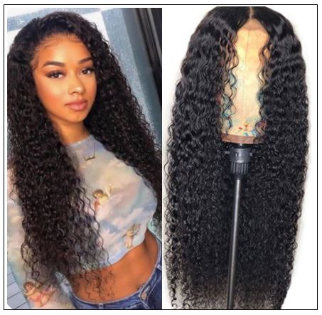 13x4 Lace Front Wigs Human Hair Curly Hair Pre Plucked Frontal Wigs with Baby Hair Glueless Curly Human Hair Wigs 180% Density img