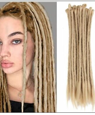 24# Sand Color Synthetic Dreadlocks Crochet Braids Dreads img-min