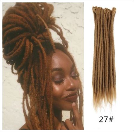 #27 Dark Blonde Hair Synthetic Dreads Crochet Braids img
