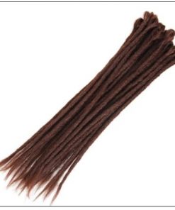 33# Chocolate Color Handmade Synthetic Dreads 2-min