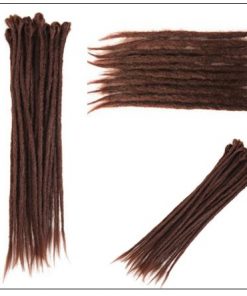 33# Chocolate Color Handmade Synthetic Dreads 3-min