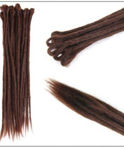 33 Chocolate Color Handmade Synthetic Dreads 4 min