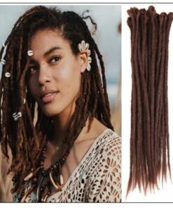 33# Chocolate Color Handmade Synthetic Dreads img-min