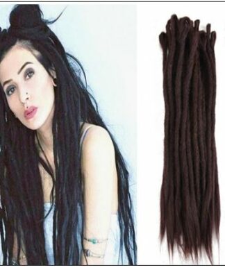 #4 Handmade Synthetic Dreadlocks Extensions Crochet Braids Hair img-min