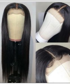 5x5 HD Lace Closure Wigs Virgin Straight Wig Pre Plucked Natural Black Human Hair Wigs for Women img 4-min