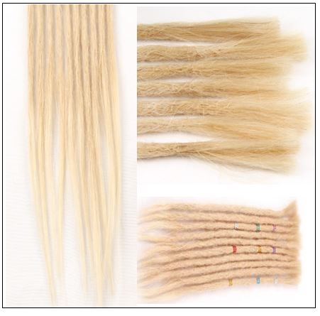 613 Blonde Dreads Long Dreadlock Human Hair Crochet Extensions 2-min