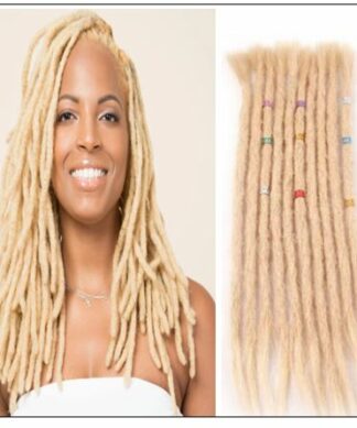 613 Blonde Dreads Long Dreadlock Human Hair Crochet Extensions img-min