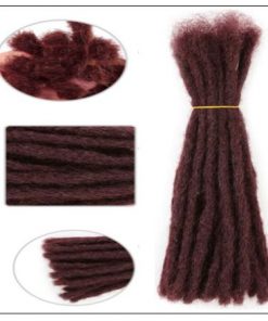 99j Burgundy Color Synthetic Dreadlocks Extensions Handmade 3