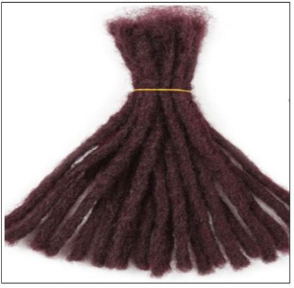 99j Burgundy Color Synthetic Dreadlocks Extensions Handmade 4