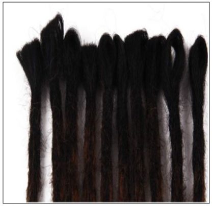Black and Brown 2-6 Dreadlocks Extensions Synthetic Hair Faux Locs 100% Handmade2-min