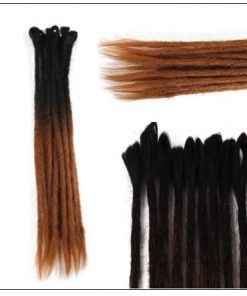 Black and Brown 2-6 Dreadlocks Extensions Synthetic Hair Faux Locs 100% Handmade3-min
