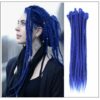 Blue Single Ended Dreadlock Extensions Synthetic Hair Crochet Faux Locs img