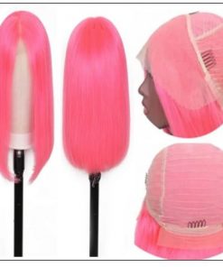 Bob Wigs 8-14 Inch Pink Lace Front Wigs 2.-min