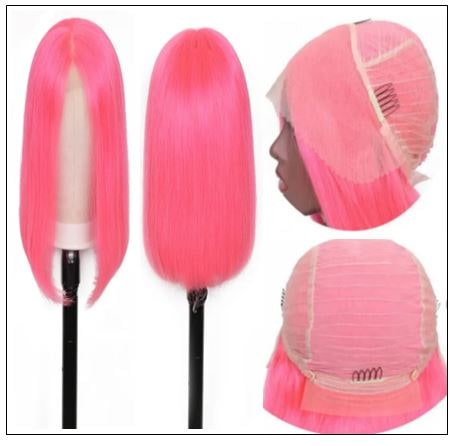 Bob Wigs 8-14 Inch Pink Lace Front Wigs 2.-min