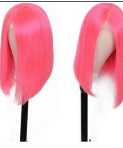 Bob Wigs 8-14 Inch Pink Lace Front Wigs 3-min