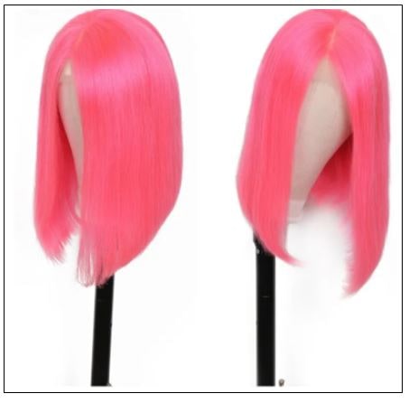 Bob Wigs 8-14 Inch Pink Lace Front Wigs 3-min