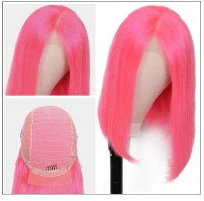 Bob Wigs 8 14 Inch Pink Lace Front Wigs 4 min