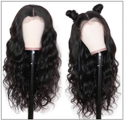 Body Wave Lace Front Wig 150 Density Lace Front Human Hair Wigs T Part Wigs Natural Black Color 2