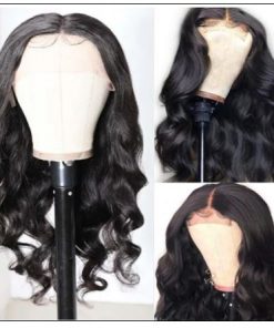 Body Wave Lace Front Wig 150 Density Lace Front Human Hair Wigs T Part Wigs Natural Black Color 2 min 1