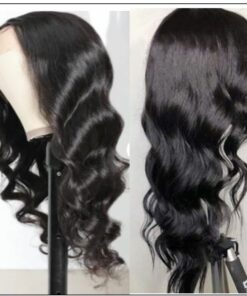 Body Wave Lace Front Wig 150 Density Lace Front Human Hair Wigs T Part Wigs Natural Black Color 3-min