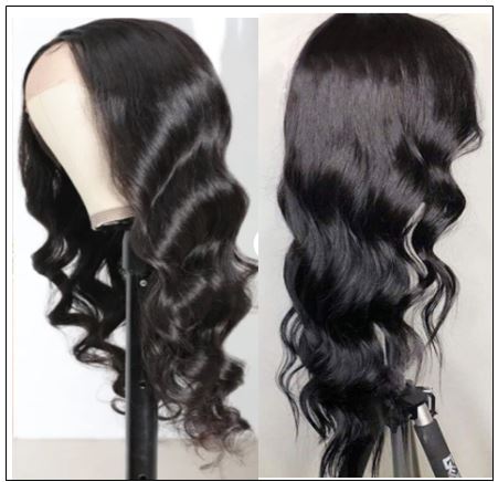 Body Wave Lace Front Wig 150 Density Lace Front Human Hair Wigs T Part Wigs Natural Black Color 3-min