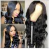 Body Wave Lace Front Wig 150 Density Lace Front Human Hair Wigs T Part Wigs Natural Black Color img-min