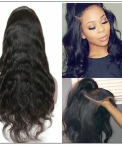 Body Wave Wig Lace Part Wig 150% Density Middle Part With Baby Hair Realistic Human Hair Wigs 3-min