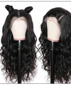 Body Wave Wig Lace Part Wig 150% Density Middle Part With Baby Hair Realistic Human Hair Wigs 4-min